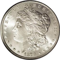 1878 7TF S$1 Reverse of 1878 MS66 PCGS. The eagle''s b 