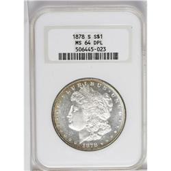 1878-S S$1 MS64 Deep Mirror Prooflike NGC. The 1878-S 