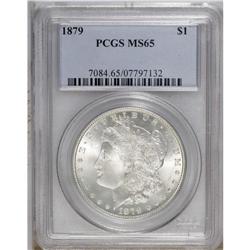 1879 S$1 MS65 PCGS. A sharply struck and remarkably cl 