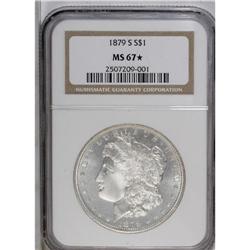 1879-S S$1 MS67 S NGC. This Superb Gem, brilliant and 