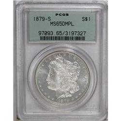1879-S S$1 MS65 Deep Mirror Prooflike PCGS. Spectacula 