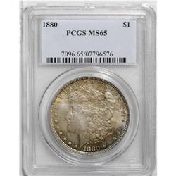 1880 S$1 MS65 PCGS. A luminous and well struck Gem wit 