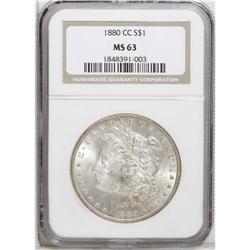 1880-CC S$1 MS63 NGC. Select and nicely struck with pr 
