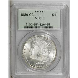 1880-CC S$1 MS65 PCGS. Well struck with pretty luster 
