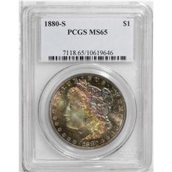 1880-S S$1 MS65 PCGS. The phrase  a rainbow of colors  