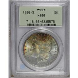 1880-S S$1 MS66 PCGS. The essentially brilliant revers 