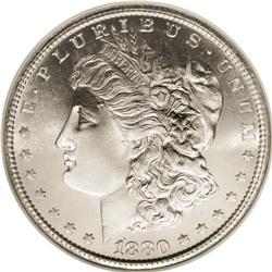 1880-S S$1 MS68 NGC. Large S. This brilliant high grad 