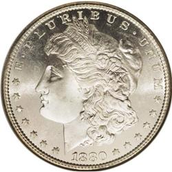 1880-S S$1 MS68 S NGC. Medium S. The obverse is decid 