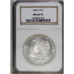 1880-S S$1 MS66 Prooflike NGC. Medium S. This white-on 