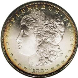 1880-S S$1 MS68 Prooflike NGC. Large S. A remarkably a 