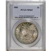 Image 1 : 1881 S$1 MS65 PCGS. Rich, multicolored toning is seen 