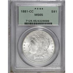 1881-CC S$1 MS65 PCGS. This low mintage Gem features a 