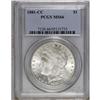 Image 1 : 1881-CC S$1 MS66 PCGS. This boldly struck piece is bri 