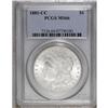 Image 1 : 1881-CC S$1 MS66 PCGS. A well-defined piece, mostly un 