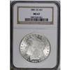 Image 3 : 1881-CC S$1 MS67 NGC. The cheek of Liberty is free of 