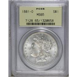 1881-O S$1 MS65 PCGS. This sharply struck and satiny G 