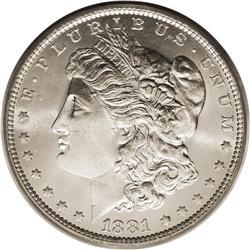 1881-O S$1 MS66 PCGS. This brilliant piece is well str 