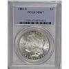 Image 1 : 1881-S S$1 MS67 PCGS. The heavily basined dies that st 