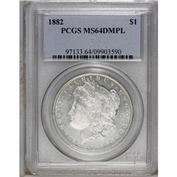 1882 S$1 MS64 Deep Mirror Prooflike PCGS. A charming n 