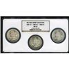 Image 1 : Set of Three Carson City Morgan Dollars MS65 NGC. Three 
