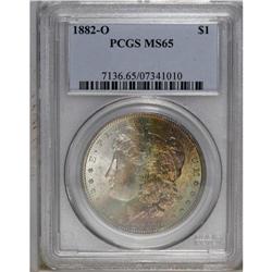 1882-O S$1 MS65 PCGS. The essentially untoned obverse 