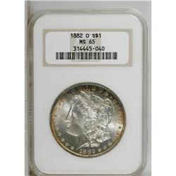 1882-O S$1 MS65 NGC. A solidly struck Gem with attract 