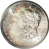 Image 1 : 1882-S S$1 MS66 PCGS. A vivid arc of rainbow iridescen 