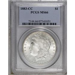 1883-CC S$1 MS66 PCGS. A largely untoned and appealing 