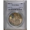 Image 1 : 1883-CC S$1 MS66 PCGS. Variegated tobacco-brown, ruby, 