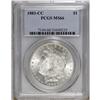 Image 1 : 1883-CC S$1 MS66 PCGS. Brilliant throughout with smoot 