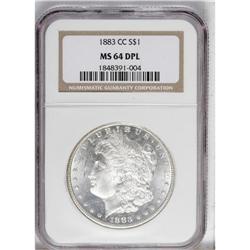 1883-CC S$1 MS64 Deep Mirror Prooflike NGC. A flashy a 