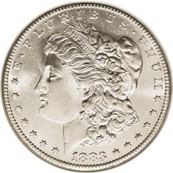 1883-S S$1 MS64 NGC. Usually found heavily bagmarked a 