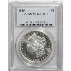 1885 S$1 MS65 Deep Mirror Prooflike PCGS. A flashy coi 
