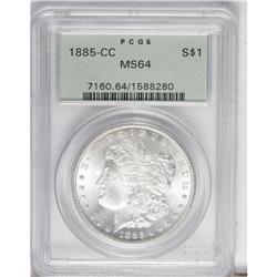 1885-CC S$1 MS64 PCGS. This low mintage CC-mint dollar 