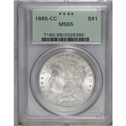 1885-CC S$1 MS65 PCGS. This lustrous and gently toned 