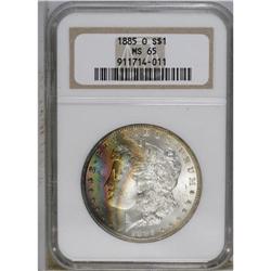 1885-O S$1 MS65 NGC. Highly lustrous and typically str 