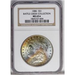 1886 S$1 MS65 S NGC. Ex: Battle Creek Collection. The 