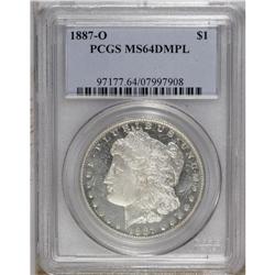 1887-O S$1 MS64 Deep Mirror Prooflike PCGS. This is an 