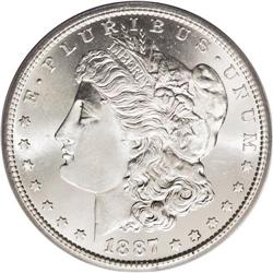 1887-S S$1 MS65 PCGS. Radiant, ebullient cartwheel lus 