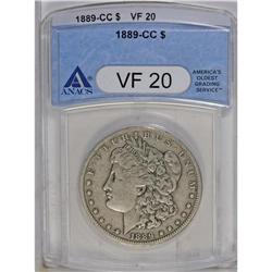 1889-CC S$1 VF20 ANACS. Carson City allure and a minta 