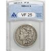 Image 1 : 1889-CC S$1 VF25 ANACS. Moderately worn with only a fe 