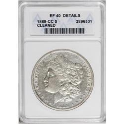 1889-CC S$1 --Cleaned--ANACS. XF40 Details. Intermitten 