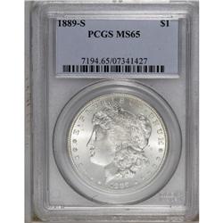 1889-S S$1 MS65 PCGS. This issue''s mintage is exactly 