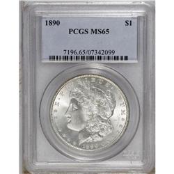 1890 S$1 MS65 PCGS. A sensational Gem with fully brill 