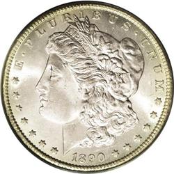 1890-CC S$1 MS64 PCGS. Boldly defined, with a pleasing 