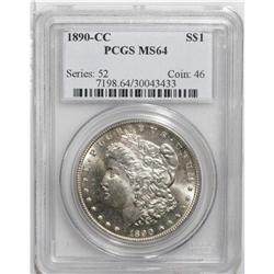 1890-CC S$1 MS64 PCGS. Dusky tan graces the reverse, b 