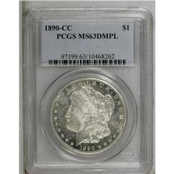 1890-CC S$1 MS63 Deep Mirror Prooflike PCGS. Well stru 