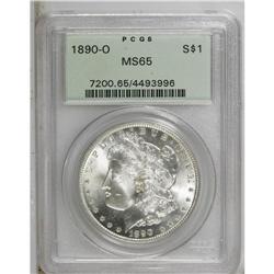 1890-O S$1 MS65 PCGS. A brilliant and well struck Gem. 