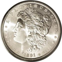 1891 S$1 MS65 PCGS. The 1891 is a surprising condition 