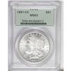 Image 1 : 1891-CC S$1 MS63 PCGS. This boldly struck Carson City 